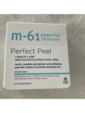 M-61 Perfect Peel 1 Minute/1 Step Gentle Exfoliating Facial Peel 10 Treatments